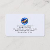 Blue Sky Arrows Yellow Airport Plane Runway 名刺 (裏面)