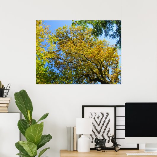 Blue Sky & Autumn Foliage - Personalised ポスター (ホームオフィス)