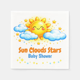 Blue sky baby shower crafts party スタンダードカクテルナプキン