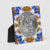 Blue Sky Clouds抽象芸術写真の追加 フォトプラーク (正面)