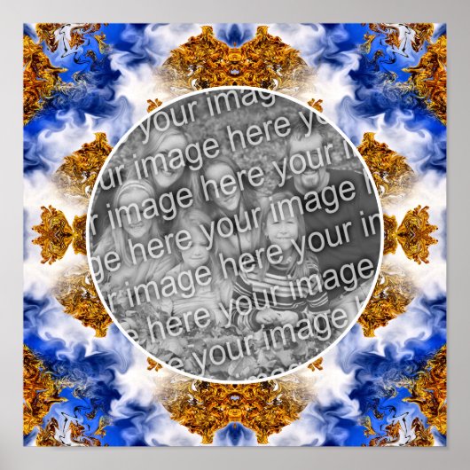 Blue Sky Clouds独自の写真を作成 ポスター (正面)