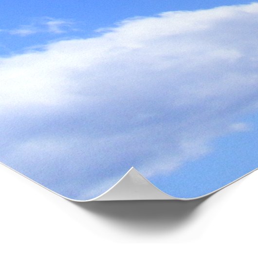 Blue sky clouds ポスター (角)