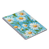 Blue Sky Daisy Spiral Notebook ノートブック (右側)