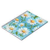Blue Sky Daisy Spiral Notebook ノートブック (左側)