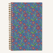 Blue Sky | Dancing Watercolor Daisies ノートブック (正面)