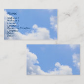 Blue Sky Floffy Clouds自然名刺 名刺 (正面/裏面)