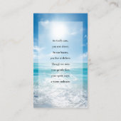 Blue Sky Funeral Prayer Card  名刺 (裏面)