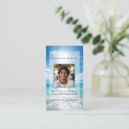 Blue Sky Funeral Prayer Card  名刺 (スタンド正面)