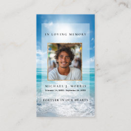 Blue Sky Funeral Prayer Card  名刺