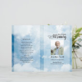 Blue sky Funeral Program template (スタンド正面)