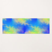 Blue Sky & Golden Yellow Lightning Bolts ヨガマット (正面(横))