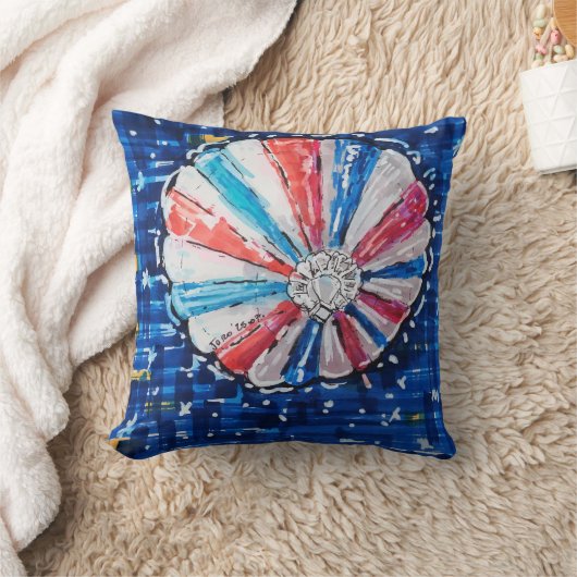 Blue Sky Hot Air Balloon クッション (ブランケット)