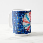 Blue Sky Hot Air Balloon コーヒーマグカップ (正面左)