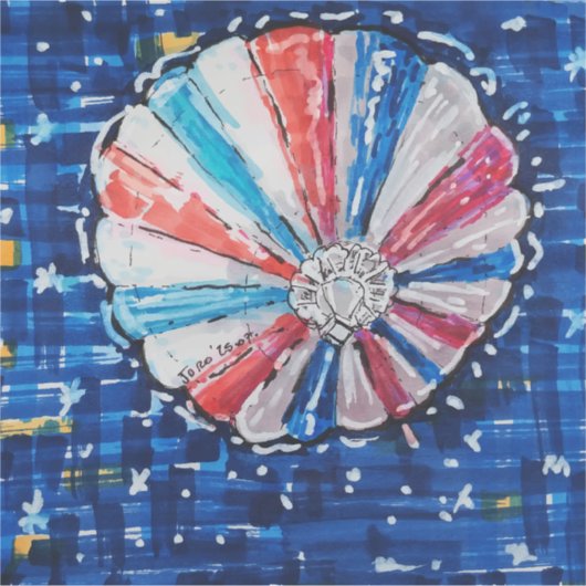 Blue Sky Hot Air Balloon シール (正面)