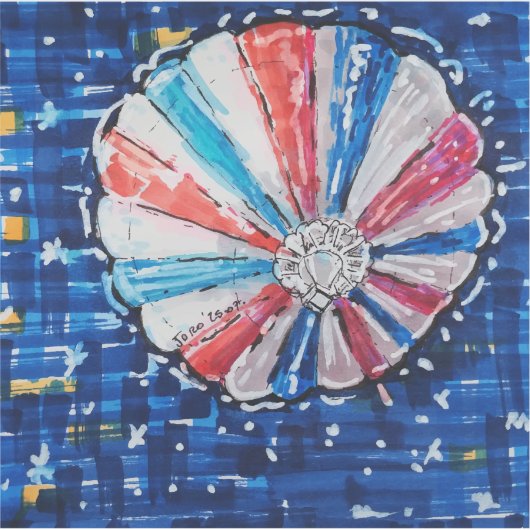 Blue Sky Hot Air Balloon シール (正面)