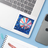 Blue Sky Hot Air Balloon シール (ノートパソコンとiPhone)