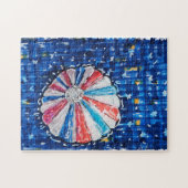 Blue Sky Hot Air Balloon ジグソーパズル (横)