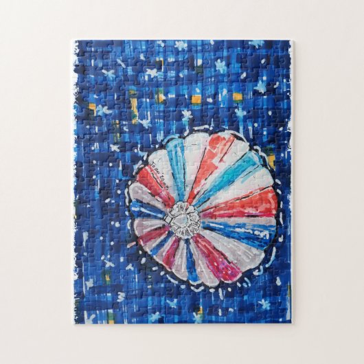 Blue Sky Hot Air Balloon ジグソーパズル (縦)