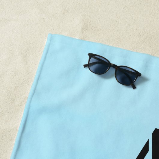 Blue Sky, Initials, Name and Beach Life ビーチタオル (インサイチュ)
