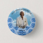 Blue Sky Memorial Button Roses Memorial Button  缶バッジ (正面)