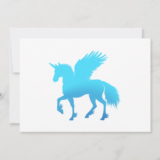 Blue Sky pegasus unicorn 招待状 (裏面)