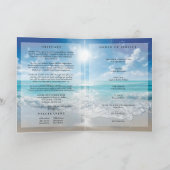 Blue Sky Photo Memorial Funeral Program  カード (内部)