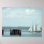 Blue Sky Sailboat Adventures Photography ポスター (正面)