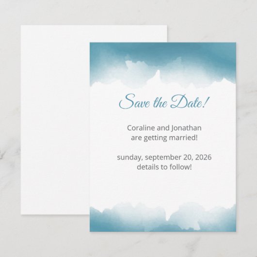 Blue Sky Save the Date (正面/裏面)