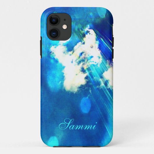 Blue Sky Sparkle iPhone 5ケース*パーソナライズ* Case-Mate iPhoneケース (裏面)