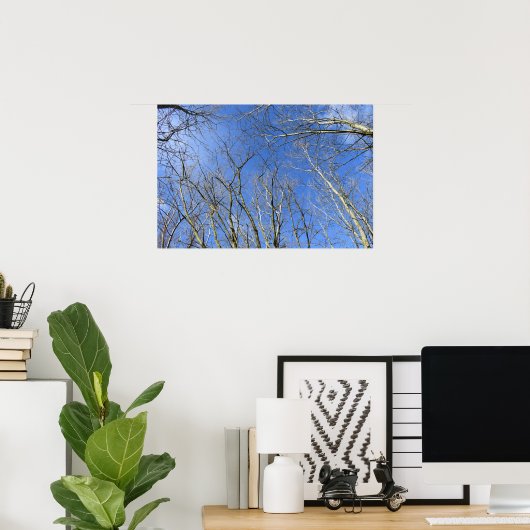 Blue Sky , Trees in Winter ポスター (ホームオフィス)