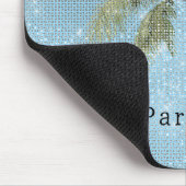 Blue Sky Tropical Palm Tree Sparkle  マウスパッド (コーナー)