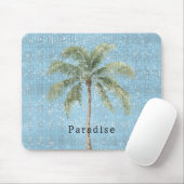 Blue Sky Tropical Palm Tree Sparkle  マウスパッド (マウス)