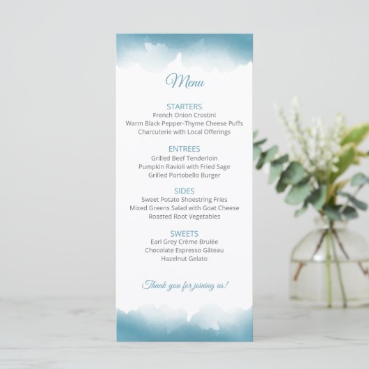 Blue Sky Wedding Menu メニュー (スタンド正面)