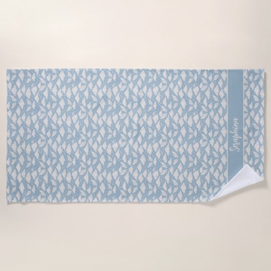 Blue Sky White Angel Wings and Heavenly Clouds ビーチタオル (正面)