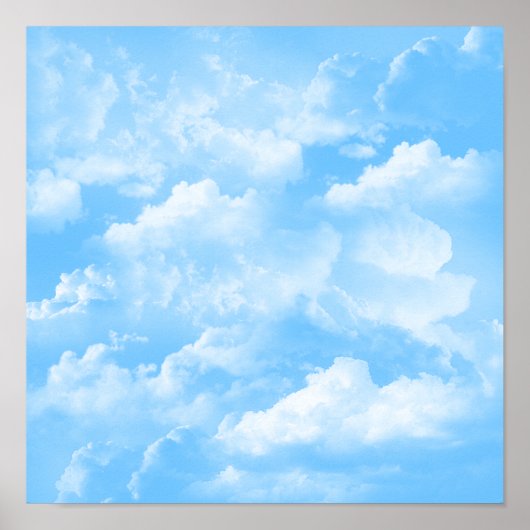 Blue Sky White Clouds Poster ポスター (正面)