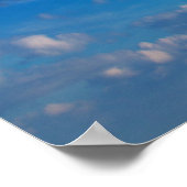 Blue sky with cloud closeup. ポスター (角)