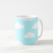 Blue Sky with Clouds Print Coffee Cup Mug コーヒーマグカップ (正面右)