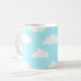 Blue Sky with Clouds Print Coffee Cup Mug コーヒーマグカップ