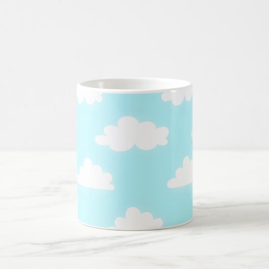 Blue Sky with Clouds Print Coffee Cup Mug コーヒーマグカップ (中央)
