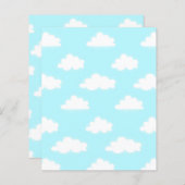 Blue Sky with Clouds Scrapbook Paper Craft Papers (正面/裏面)