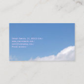 Blue sky with white clouds picture business card | 名刺 (裏面)