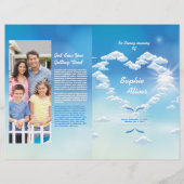 Blue Skyer Funeral Program Template (正面)