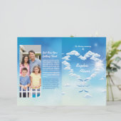 Blue Skyer Funeral Program Template (スタンド正面)