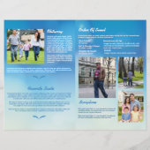 Blue Skyer Funeral Program Template (裏面)