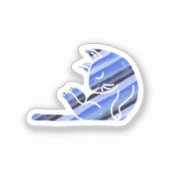 Blue sleeping cat シール (正面)