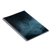 Blue Smoke on Black Abstract Art Notebook ノートブック (右側)
