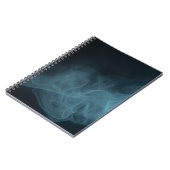 Blue Smoke on Black Abstract Art Notebook ノートブック (左側)