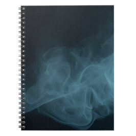 Blue Smoke on Black Abstract Art Notebook ノートブック