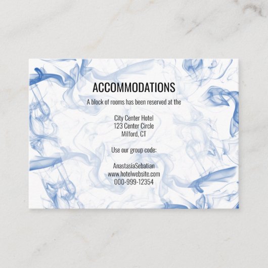 Blue Smokey Mist宿泊結婚カード エンクロージャーカード (正面)