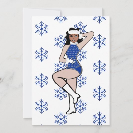 Blue Snow Dancer Holiday Card シーズンカード (正面)